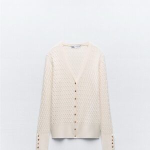 Zara cable knit cardigan
